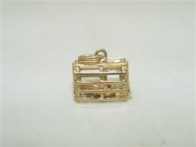 14k Yellow & Rose Gold Crab Cage Trap
