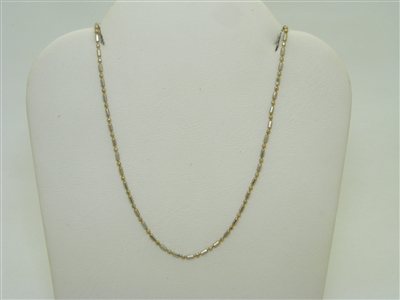 14k Yellow and White Gold Chain