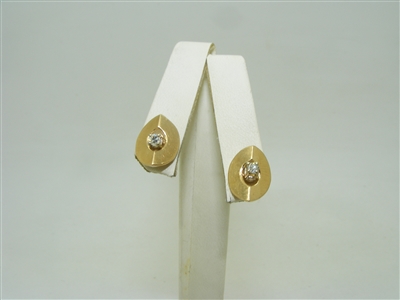 14k yellow gold diamond earrings