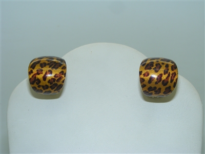 18k Yellow Gold Cheetah Earrings