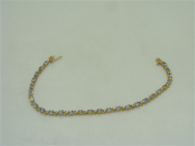 Tanzanite 14k yellow gold bracelet