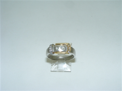 Platinum Diamond Belt Ring