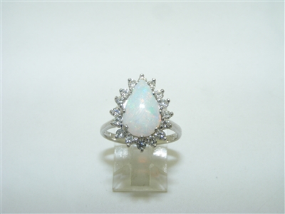 Beautiful Vintage Diamond Opal Ring