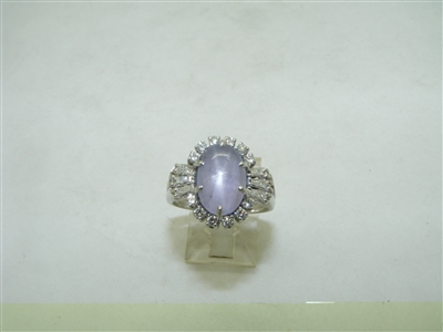 Vintage 1940's Ceylon cabochon star sapphire ring