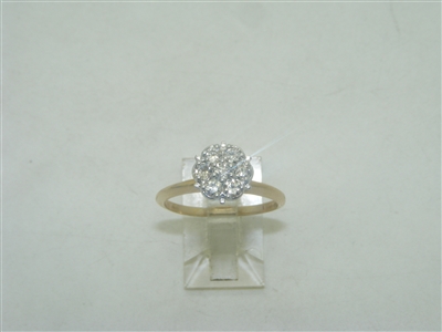 14k Yellow and White Gold Diamond Cocktail Ring