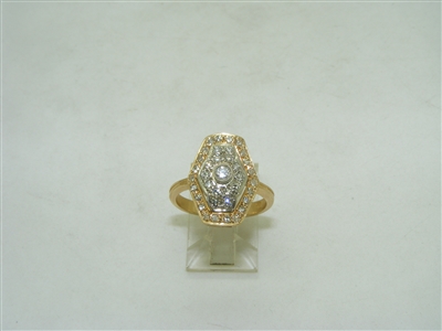 Two toned diamond ring
