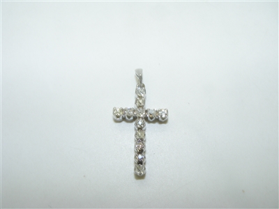 18k white gold Vintage diamond cross