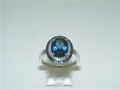 London Blue Topaz Diamond ring