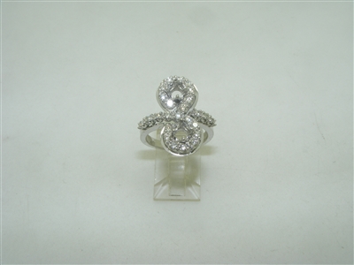 18k white gold designed diamond ring (setting)