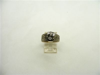 Art Deco 1930s Sterling Silver & Diamond Ring