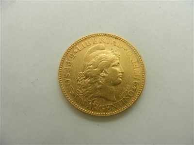 1883 Republiuca Argentina 22k yellow gold coin