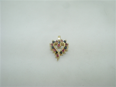 14k yellow gold heart pendant
