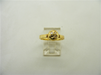 Four Diamond Ladies 18k Yellow Gold Ring