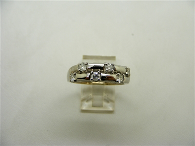 6 Diamond 14k White Gold Ladies Ring