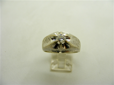 Vintage 14k White Gold Pinky Ring