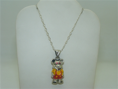 Sterling Silver Mouse Pendant with chain