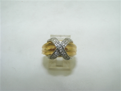 "X" diamond ring