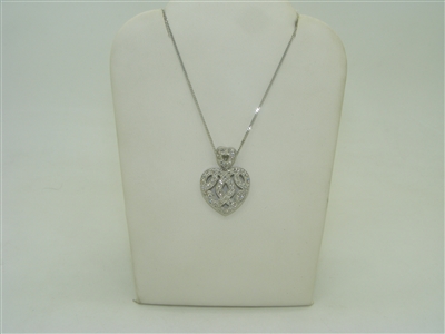 Diamond Heart Platinum Necklace & Pendant