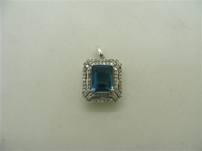 London blue topaz with diamonds (December birthstone)