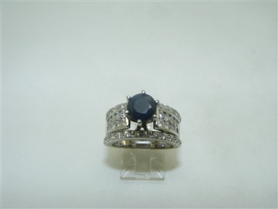 BEAUTIFUL Australian Natural Blue Sapphire Engagement with diamonds