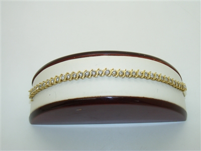 "s" Tennis Diamond Bracelet