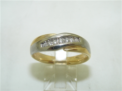 14k Yellow and White Gold Diamond Ring