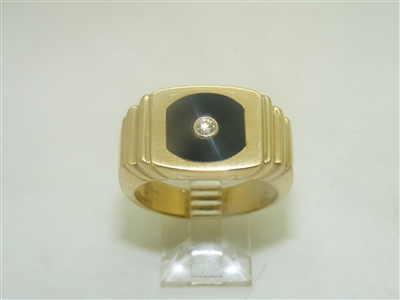 Mens Onyx 14k Yellow Gold ring