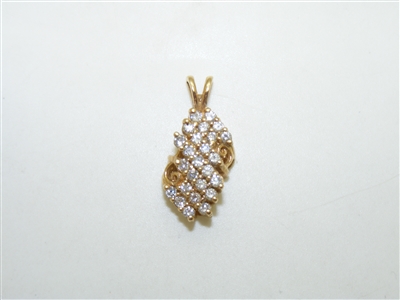 10k Yellow Gold Diamond Unique Pendant