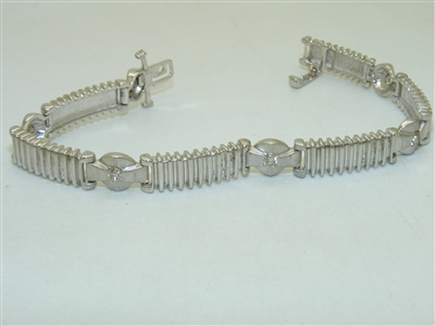 14k White Gold Diamond Bracelete