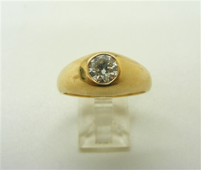 Men's 14 K Yellow Gold Diamond Ring (Vintage 1970's)
