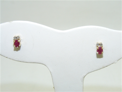 Diamond & Ruby Earrings
