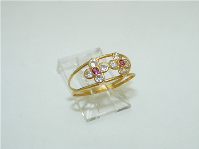 Gorgeous Flower Yellow Gold Ring