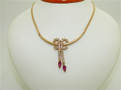 GORGEOUS Diamond & Ruby Necklace