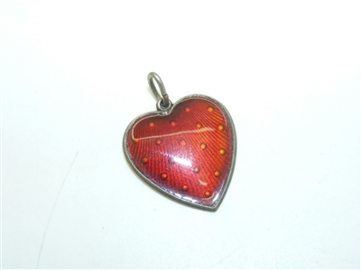 Sterling Silver Enamel Heart Pendant