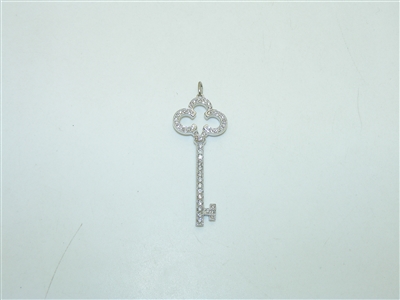 Tiffany & Co Platinum Clover Key Pendant