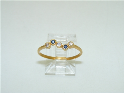 18k Yellow Gold Sapphire Ring