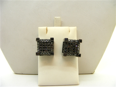 4 Carats Black Diamond Earrings