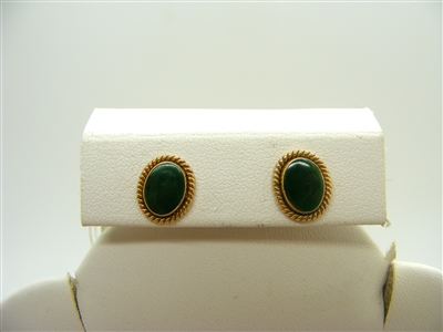 Natural Jade Hand Sculpted Earrings