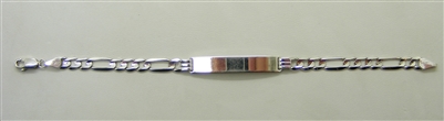 14k White Gold I.D Bracelet