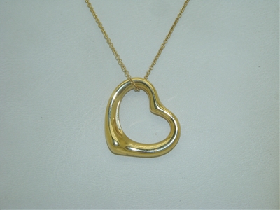 Tiffany & Co "Open Heart" Pendant and Chain