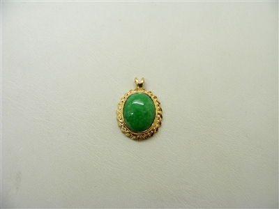 Natural Oval Jade Pendant