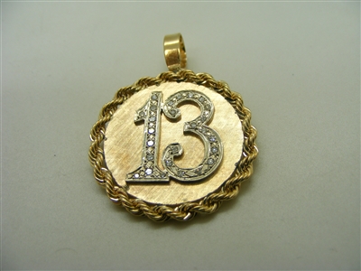 "13" Diamond Pendant