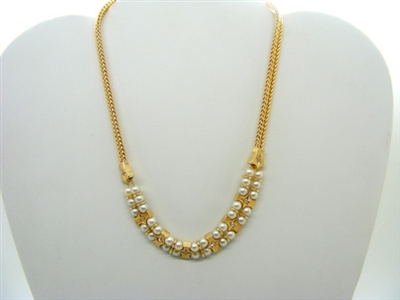 Vintage Diamond Pearl  Necklace