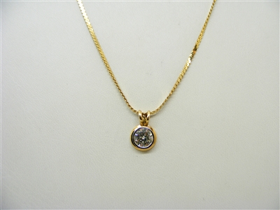 Single Diamond Pendant(w/chain)
