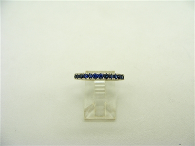 Vintage Eternity Blue Sapphire Ring