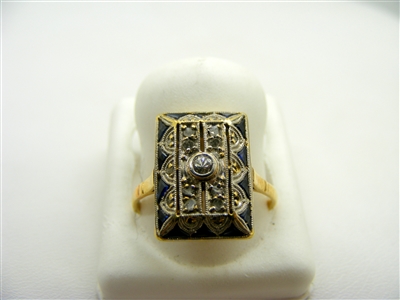 Art Deco Sapphire And Diamond ring