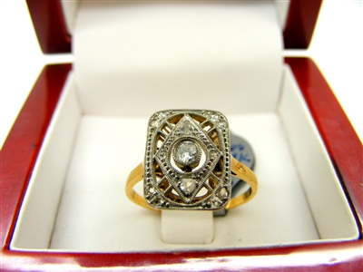 Art Deco Gold and Diamond Ring