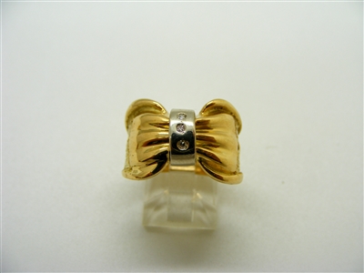 Two Tone Bow Ring