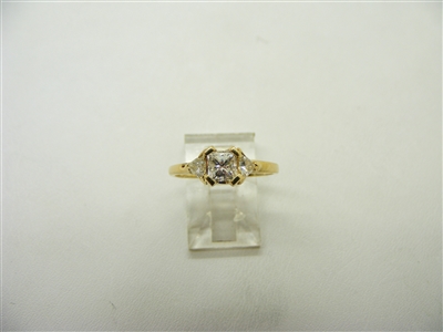 1 Carat  Princess Cut Engagement Ring