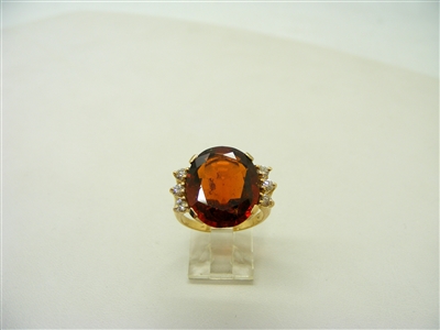 Orange Tourmaline Ring